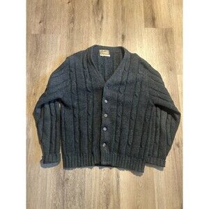 Vintage Brentwood Sportswear Men’s Grandpa Cardigan Sweater Virgin Wool Blend